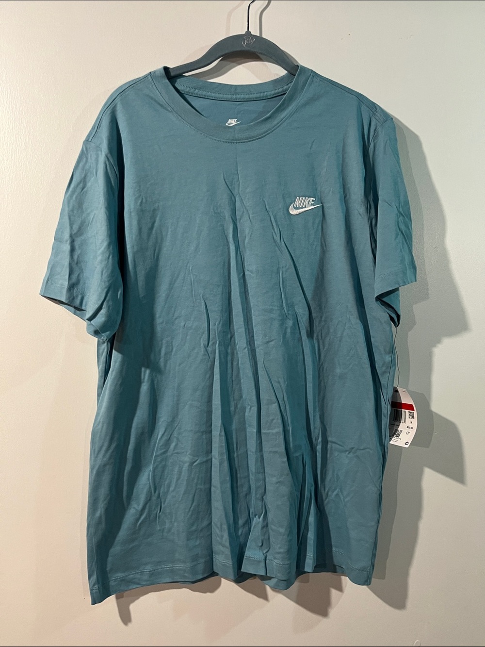 Nike Men’s Teal Crew Short-Sleeve Logo Tee
